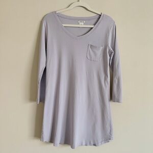 Cotn Long Sleeve Lounge Sleep Top Women’s Small 100% Cotton Lavender Pajamas